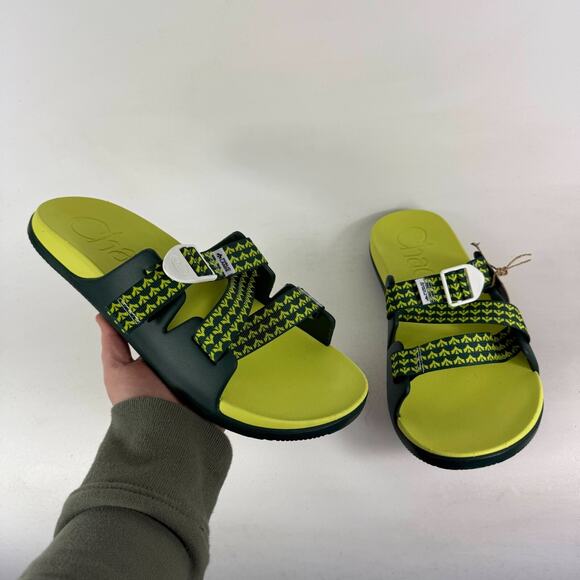 Chaco Chillos Slide Sandals Men's 14 Evergreen Ladder Lock Buckle Slip-On - Picture 1 of 10
